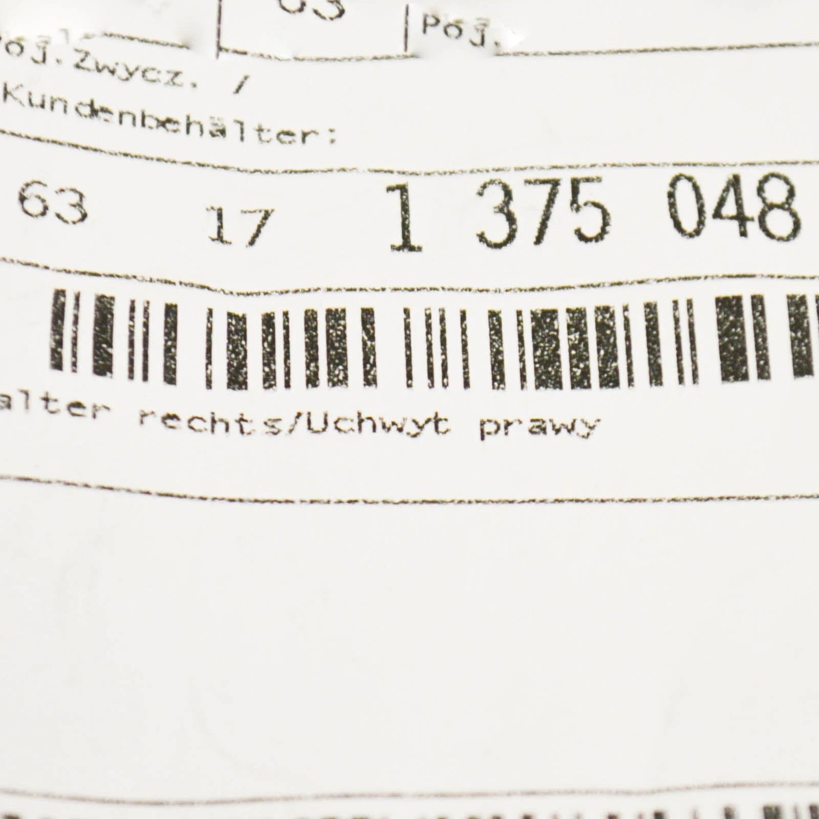 NEW BMW 6 E24 FOG LIGHT SIDE BRACKETS LR 63171375047 63171375048 ORIGINAL