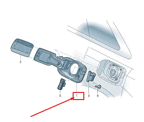 NEW AUDI A8 4N FUEL FILLER HOUSING INSERT 4N0810593C