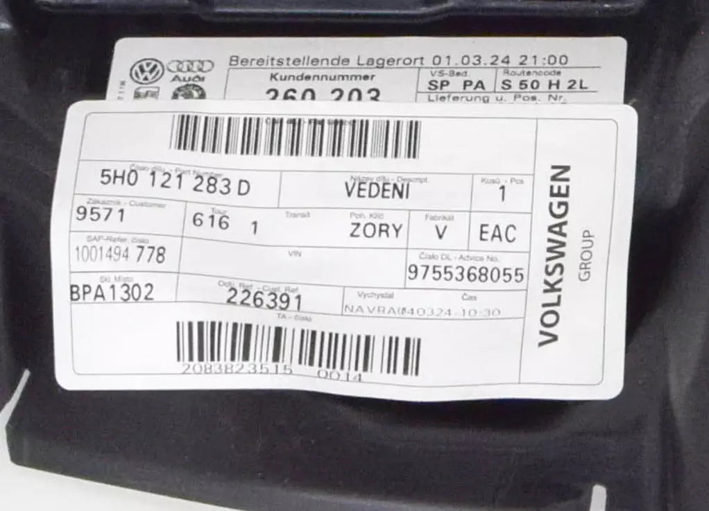 NEW VW GOLF CD MK8 LEFT ENGINE RADIATOR AIR GUIDE 5H0121283D ORIGINAL