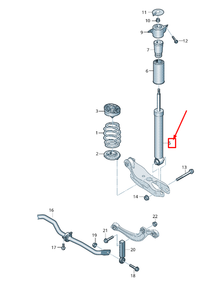 new audi a4 avant b9 rear gas shock absorber 8w6513035h original