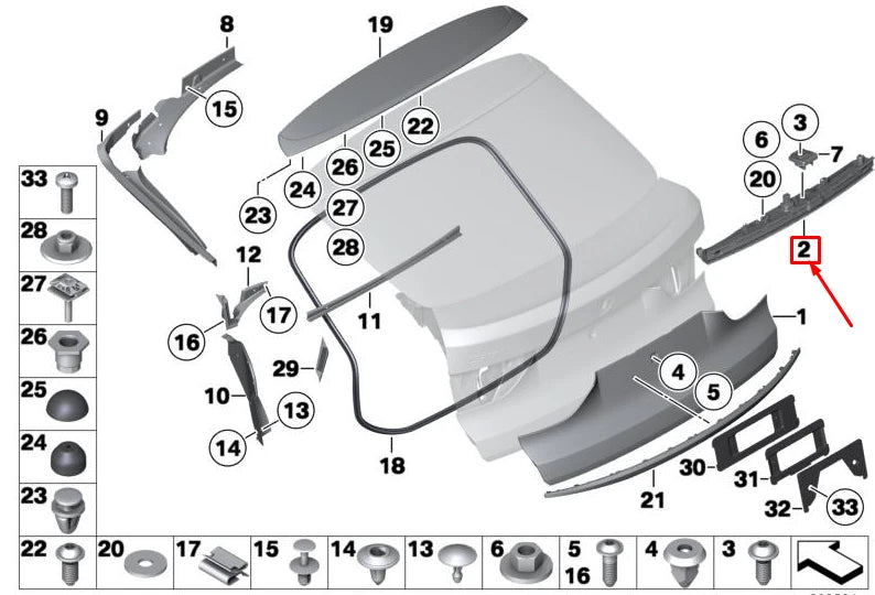 NEW BMW 5 GRAN TURISMO F07 REAR TRUNK LID GRIP 51137211221 7211221 ORIGINAL