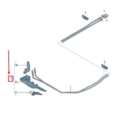 NEW VW BEETLE 5C FUEL LINE HEAT INSULATION 5C0201975 ORIGINAL