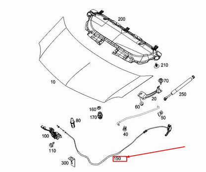 NEW MERCEDES-BENZ CITAN W415 ENGINE HOOD UNLOCKING A4158800160 ORIGINAL