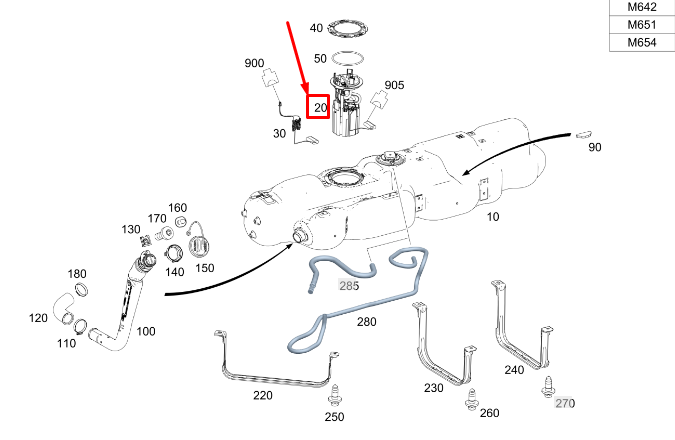 new mercedes-benz sprinter 907 fuel feed unit a9074706900 original