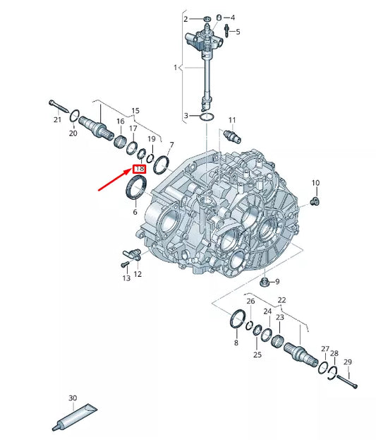 NEW VW TRANSPORTER VI T6 GEARBOX STUB SHAFT TAPERED RING 0A5409374