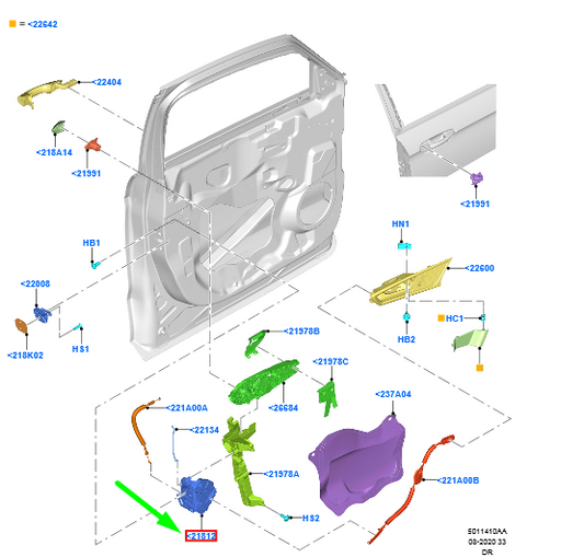 new ford galaxy mk3 front left door lock rhd 2038956 original