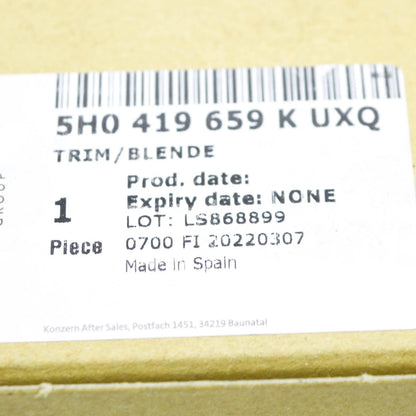 NEW VOLKSWAGEN ARTEON 3H7 R STEERING LOWER TRIM 5H0419659KUXQ