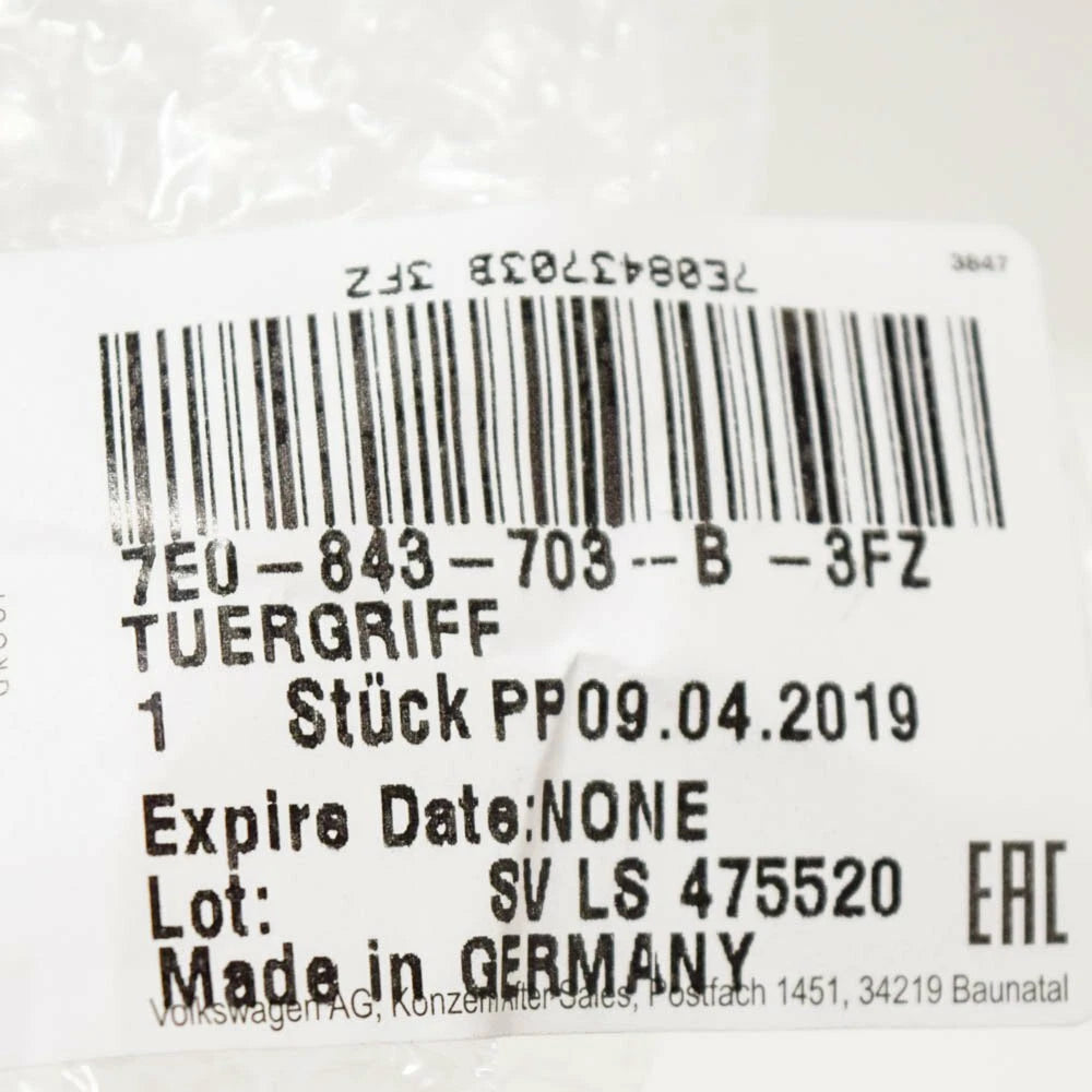 NEW VOLKSWAGEN TP T5 SLIDING DOOR HANDLE BAR LEFT RIGHT 7E0843703B3FZ ORIGINAL