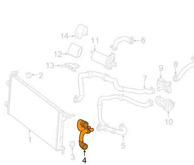 new mercedes benz gle w166 radiator coolant hose a1665003475 original