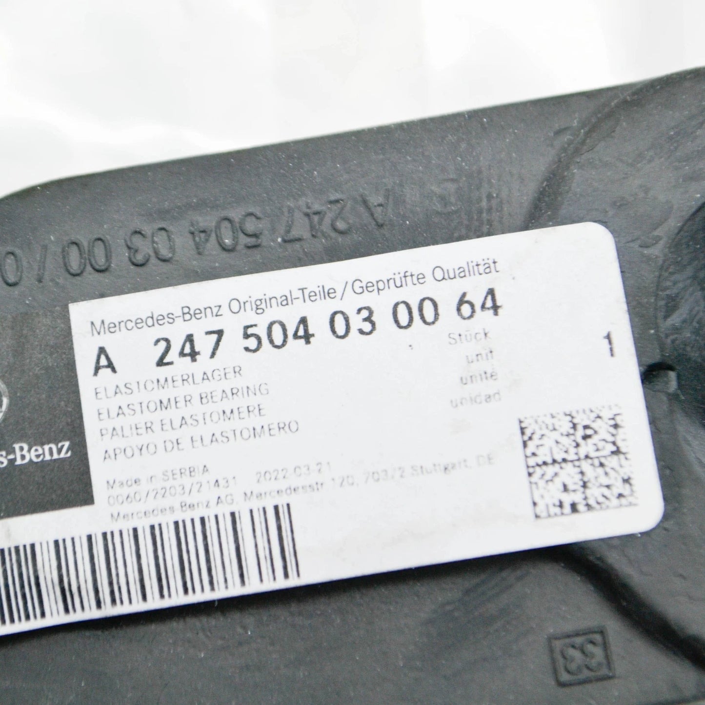 NEW MERCEDES-BENZ GLA H247 RADIATOR LEFT ELASTOMER BEARING A247504030064