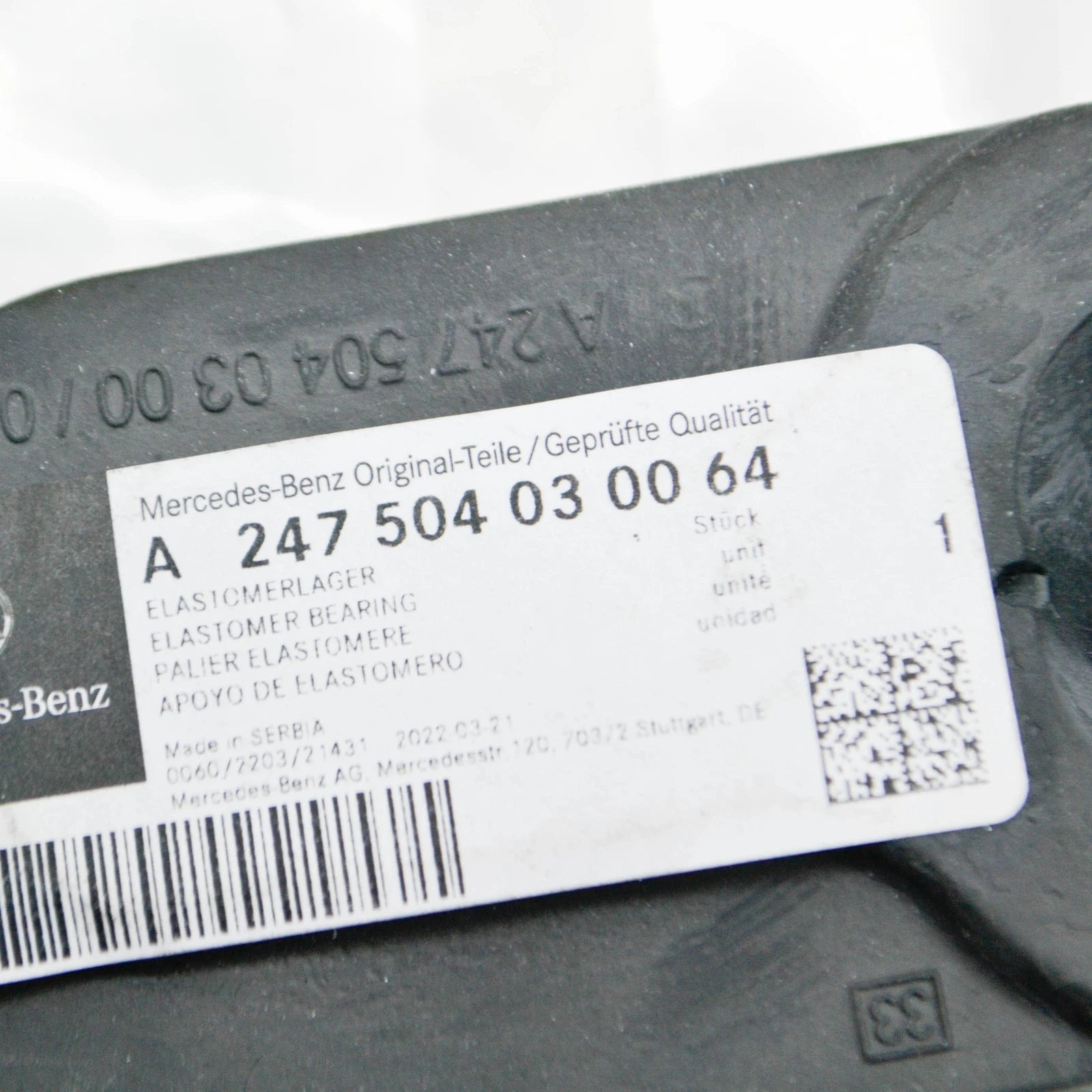 NEW MERCEDES-BENZ GLA H247 RADIATOR LEFT ELASTOMER BEARING A247504030064