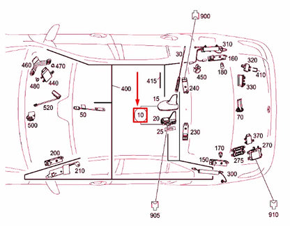 NEW MERCEDES-BENZ E W212 REAR CENTER ROOF ANTENNA COVER A21282703289999 ORIGINAL