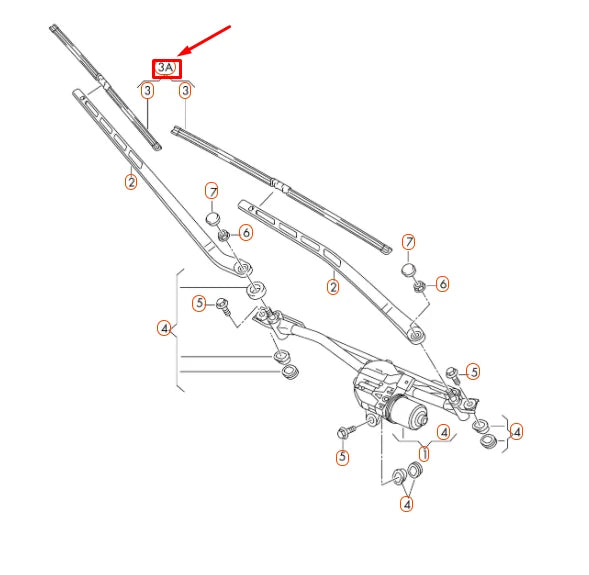 NEW AUDI Q3 8U FRONT WINDSHIELD AERODYNAMIC WIPER BLADE LHD 8U1998002