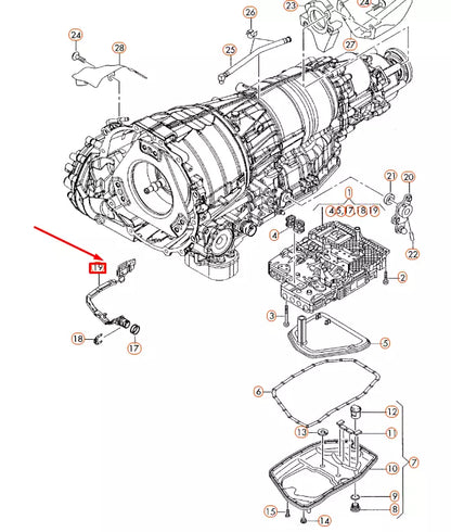 NEW AUDI A4 B7 6-SPEED AUTOMATIC GEARBOX WIRING SET 09E927363A ORIGINAL