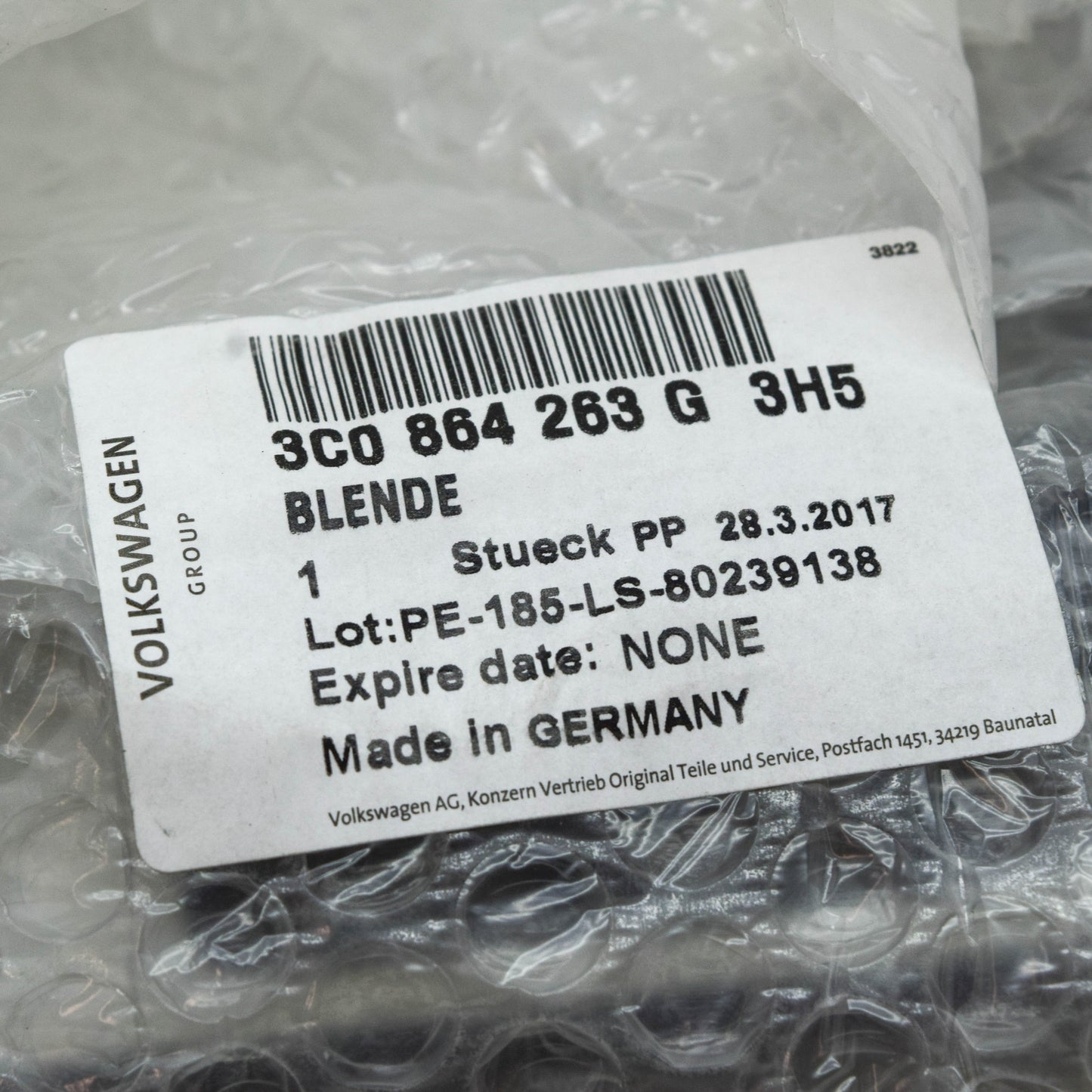 NEW VOLKSWAGEN PASSAT B6 CENTRE CONSOLE TRIM PANEL 3C0864263G3H5 ORIGINAL