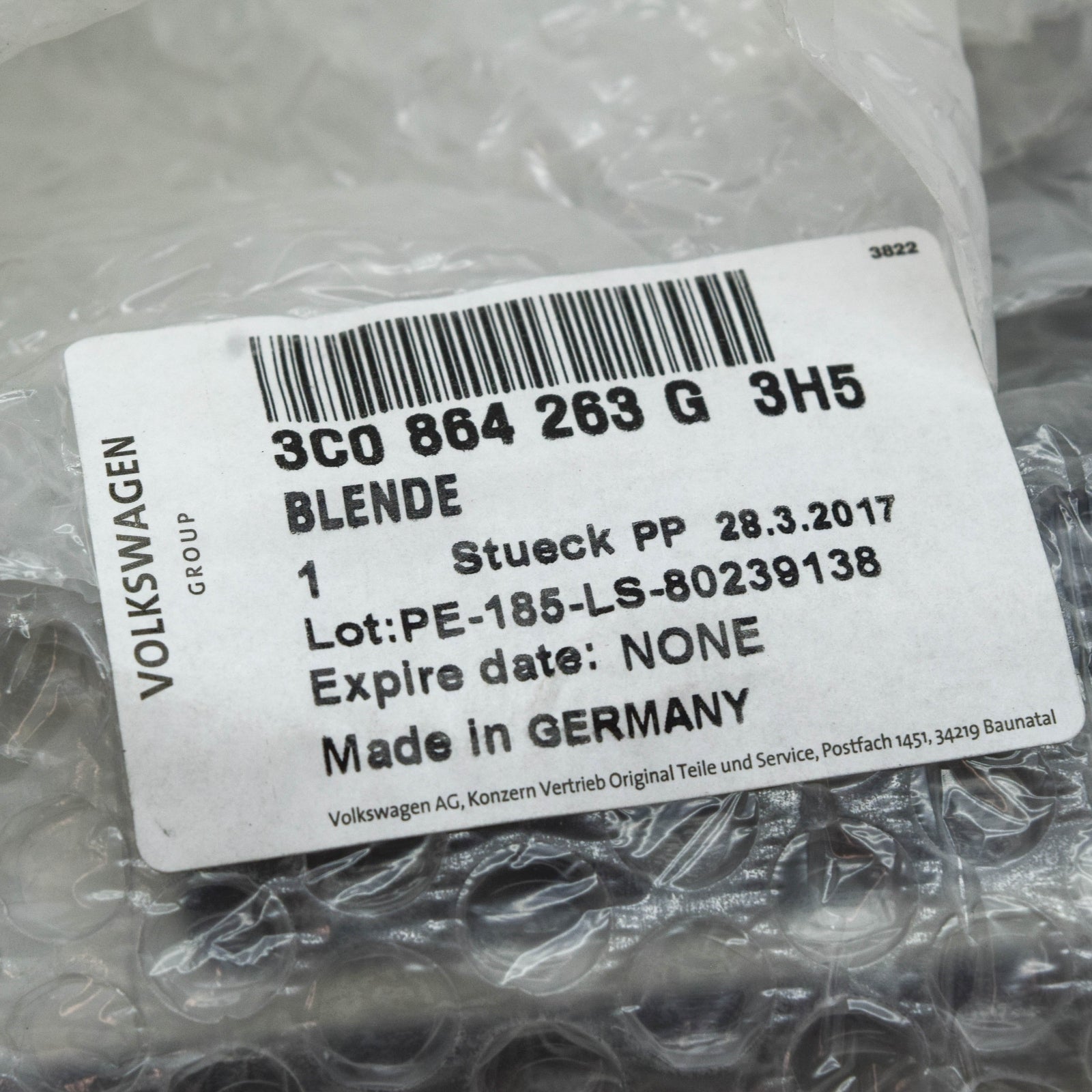 NEW VOLKSWAGEN PASSAT B6 CENTRE CONSOLE TRIM PANEL 3C0864263G3H5 ORIGINAL