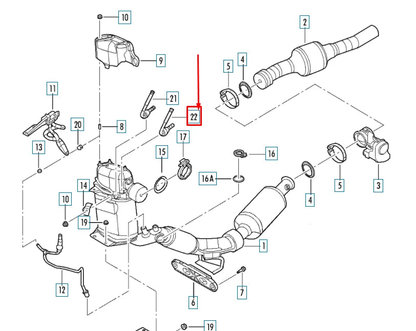 NEW AUDI A3 8P EXHAUST GAS TEMPERATURE SENSOR 03L906088T ORIGINAL