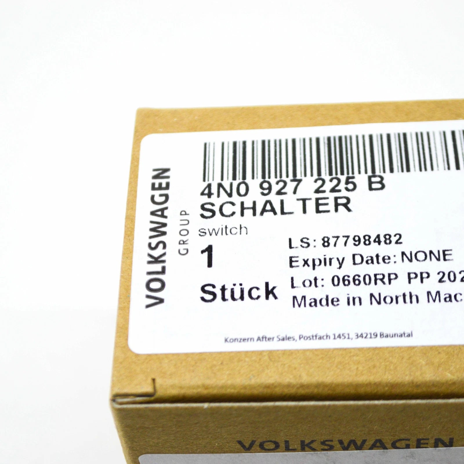 NEW AUDI A8 4N PARKING HAND BRAKE AUTO SWITCH BUTTON 4N0927225B