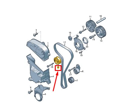 NEW VW GOLF VARIANT CG MK8 ENGINE TENSIONING ROLLER 05C109479A