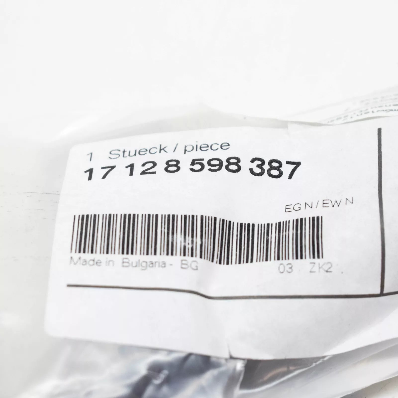 NEW BMW 5 G30 RIGHT WATER RADIATOR COOLANT HOSE 17128598387 ORIGINAL