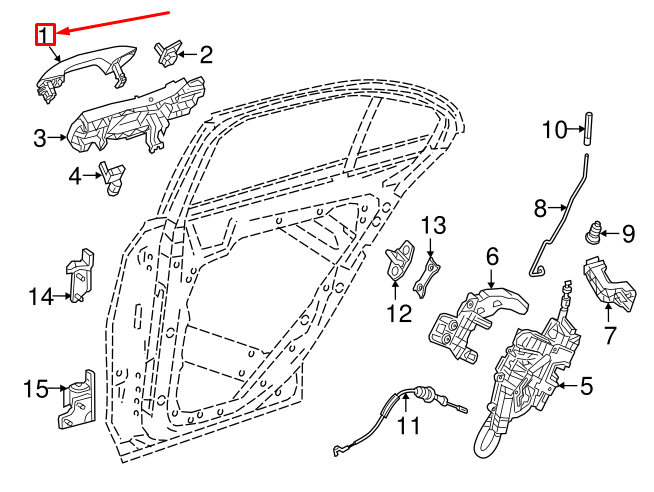NEW MERCEDES-BENZ C W205 RIGHT DOOR EXTERIOR HANDLE A09976056019799 ORIGINAL