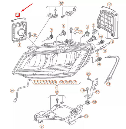 NEW AUDI Q5 8R FRONT HEADLIGHT RETAINING SPRING 8R0941160A ORIGINAL
