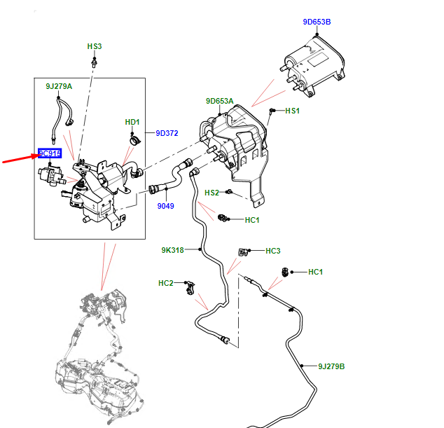 new lr range rover velar l560 leak detection pump lr174757 original
