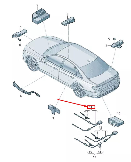 NEW AUDI A8 4N TAILGATE OPENING SENSOR LINE 4N0962239