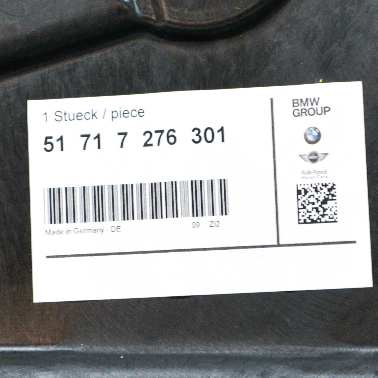 NEW BMW 3 GT F34 REAR LEFT UNDERBODY PROTECTION COVER SHIELD 51717276301