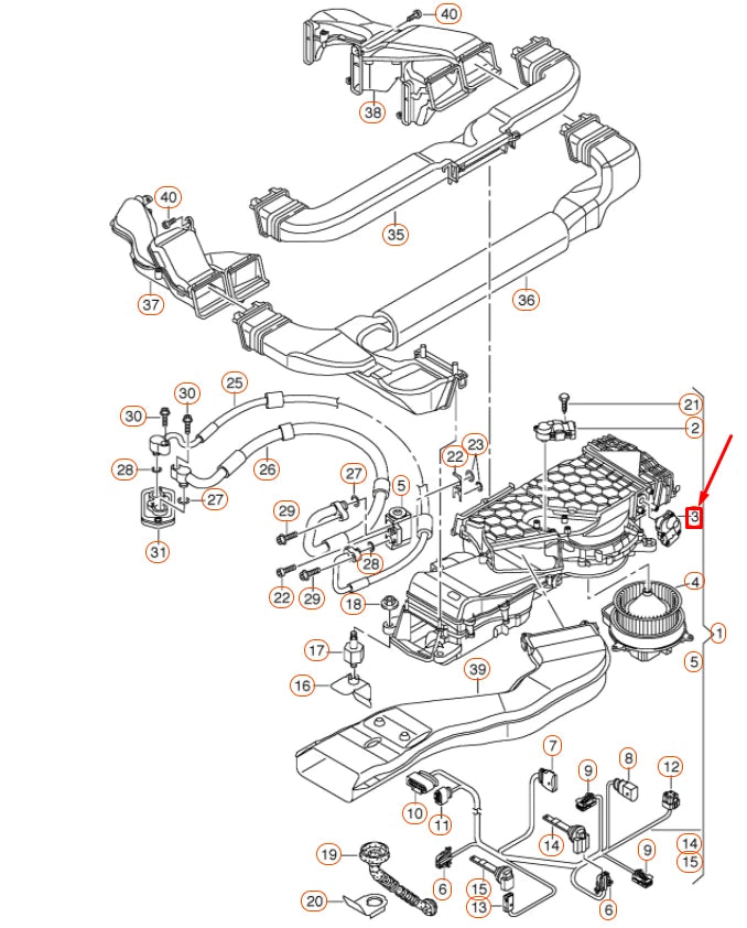 NEW AUDI Q5 8R COOLING SYSTEM SIDE SERVOMOTOR 8R0820510A ORIGINAL