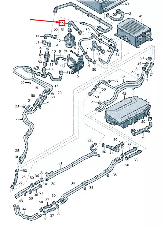 NEW AUDI A6 4A C8 ENGINE COOLANT HOSE 4K0121059A