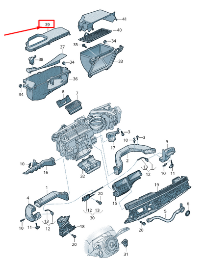 new audi q7 4m intake manifold cover lhd 4m1815389d original