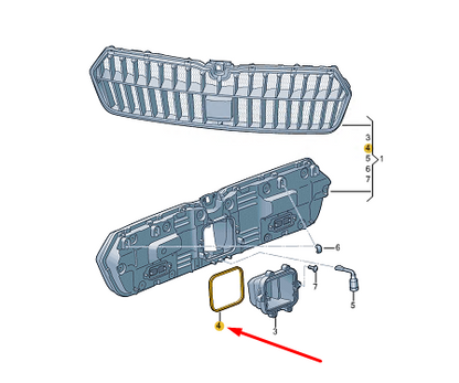 new skoda enyaq iv radar sensor trim seal 5la941549 original