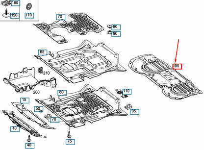 NEW MB ML W166 REAR ENCAPSULATION UNDERCOVER PANEL A1665200523 ORIGINAL
