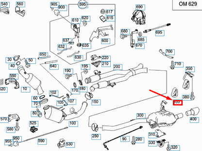 new mb ml w164 rear exhaust system suspension ring a1644920944 original
