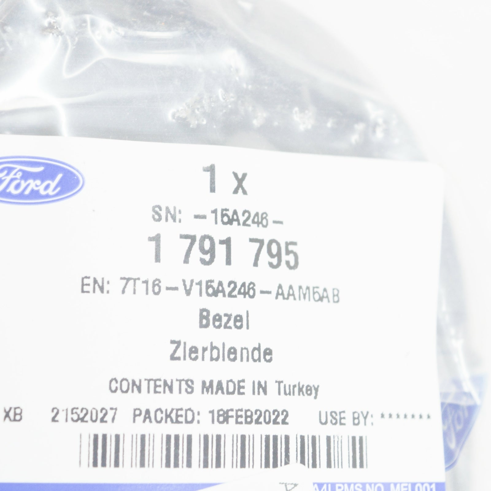 new ford transit connect mk1 front bumper left fog lamp bezel 1791795 original