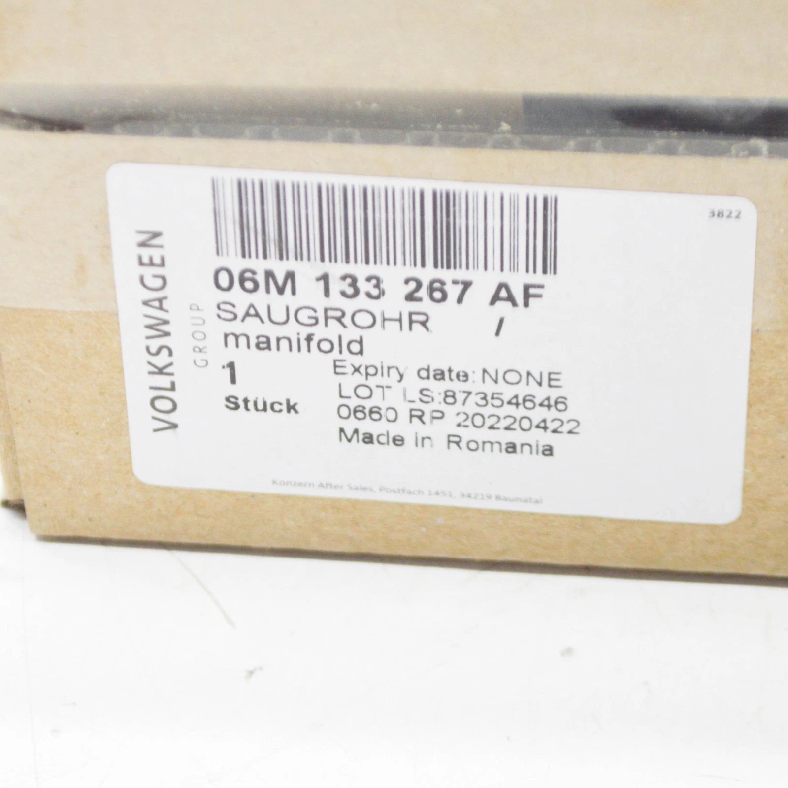 NEW VOLKSWAGEN TOUAREG CR INTAKE MANIFOLD 06M133267AF