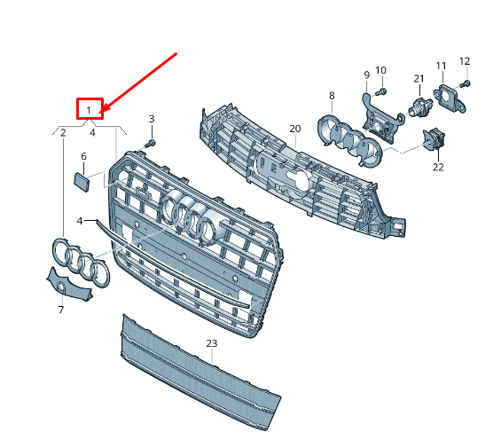 new audi a6 avant c7 front radiator grille 4g0853651bj1rr original
