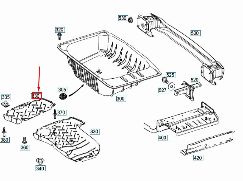 NEW MERCEDES-BENZ C W205 REAR END FLOOR COVER PANEL A2056908900 ORIGINAL