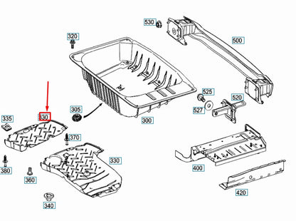 NEW MERCEDES-BENZ C W205 REAR END FLOOR COVER PANEL A2056908900 ORIGINAL