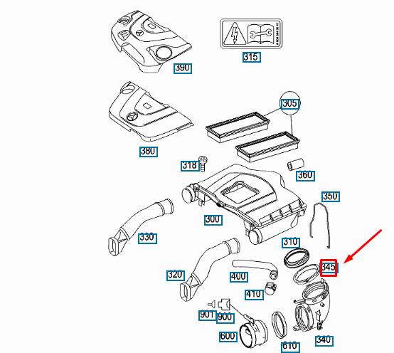 NEW MERCEDES-BENZ ML W164 ENGINE AIR INTAKE COLLECTOR GASKET A2721410880