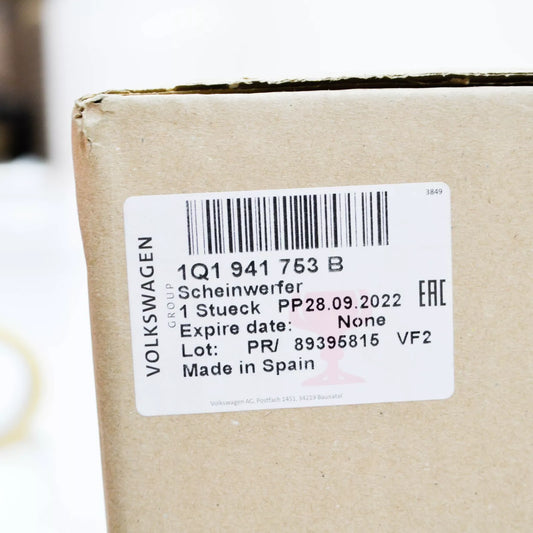 NEW VW EOS 1F FRONT LEFT HEADLIGHT RHD 1Q1941753B ORIGINAL