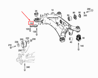 new mercedes-benz cls c257 rear rh axle carrier stop plate a2133521200 original