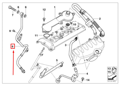 NEW BMW 3 E46 ENGINE CRANKCASE BREATHER HOSE 11157832781 7832781 ORIGINAL