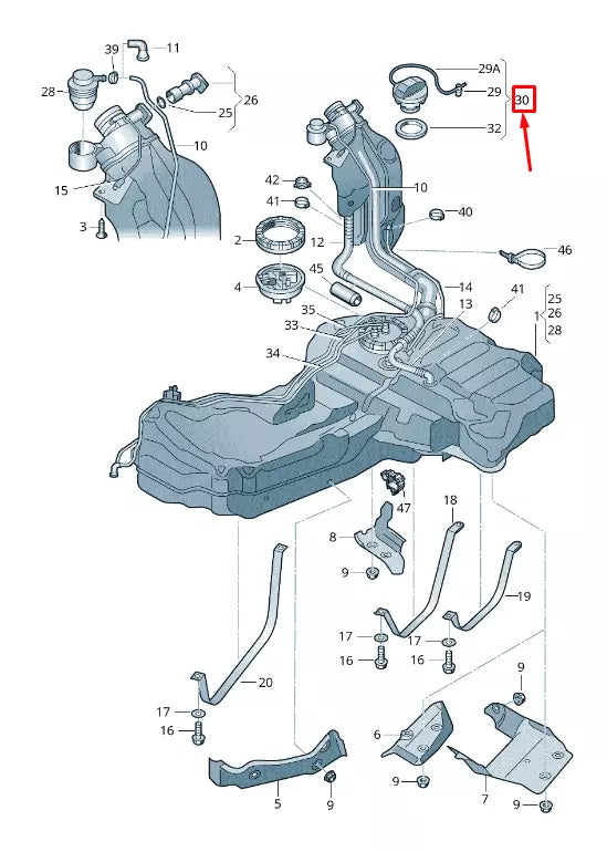 NEW AUDI A6 AVANT C6 FUEL TANK CAP 8E0201550J ORIGINAL