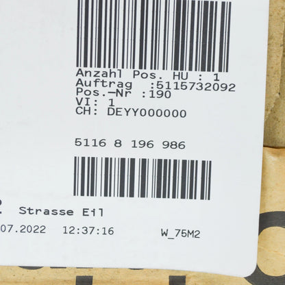 NEW BMW 5 E39 CENTER CONSOLE INSERT 51168196986 8196986 ORIGINAL