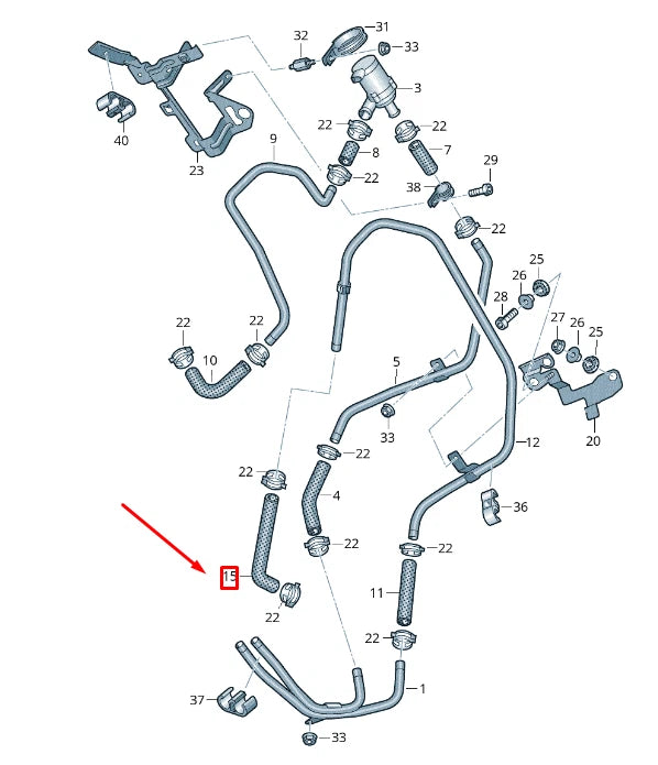 NEW VW TOUAREG 7P MK2 COOLANT HOSE 7P0819324A