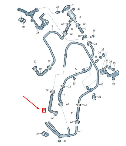 NEW VW TOUAREG 7P MK2 COOLANT HOSE 7P0819324A