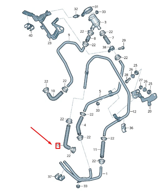 NEW VW TOUAREG 7P MK2 COOLANT HOSE 7P0819324A