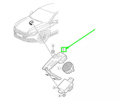 NEW VOLKSWAGEN PASSAT B8 3G IMPACT SOUND ACTUATOR BRACKET LHD 3G1906468